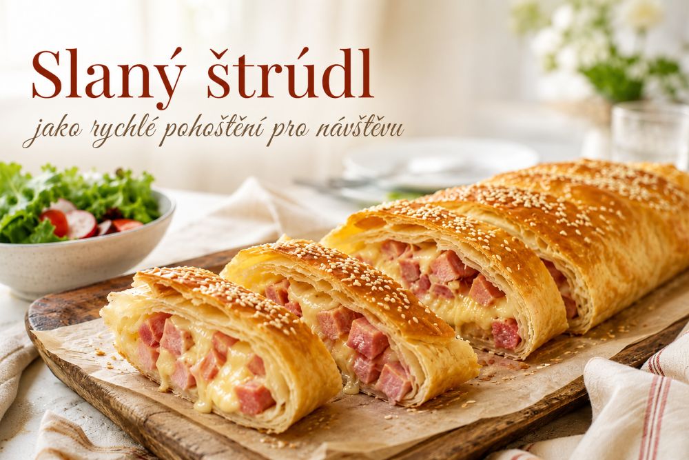 Slaný štrúdl jako rychlé pohoštění pro návštěvu