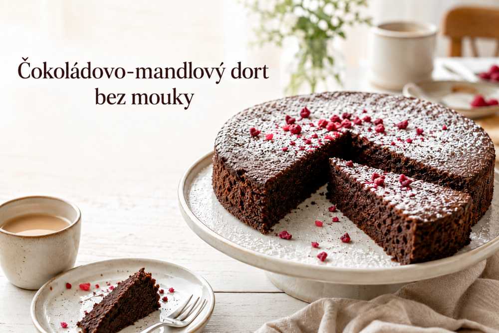 Vláčný čokoládovo-mandlový dort bez mouky: Poctivý dezert plný ořechů