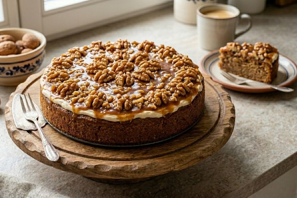 Vláčný dort s vlašskými ořechy: Poctivý recept jako od babičky