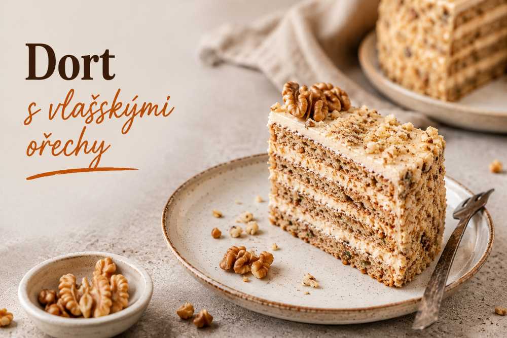 Vláčný dort s vlašskými ořechy: Poctivý recept jako od babičky