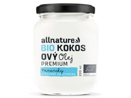 Allnature Kokosový olej panenský BIO 200 ml