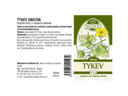 Naděje Tykev obecná tinktura z rostliny T54 50 ml