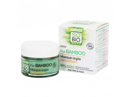 SO´BiO étic Maska pleťová detoxikační s jílem – řada Pur Bamboo BIO 50 ml