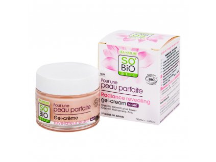 SO´BiO étic Gel - krém rozjasňující noční pro dokonalou pleť BIO 50 ml