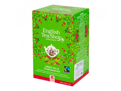 English Tea Shop Čaj Zelený s granátovým jablkem BIO sáčky 20 Ks