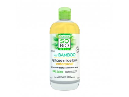 SO’BiO étic Voda micelární dvoufázová – řada Pur BAMBOO BIO 500 ml
