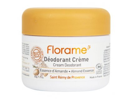Florame Deodorant krémový 24h mandlová esence BIO 50 g