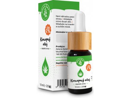 Zelená Země CBD Konopný olej 2%, 10 ml