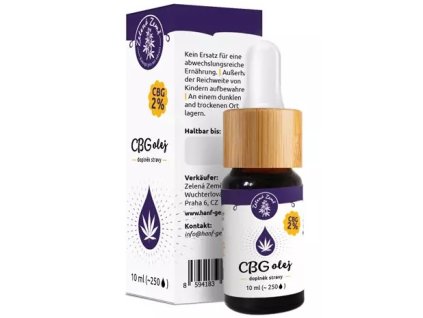 Zelená Země CBG konopný olej 2% 10 ml