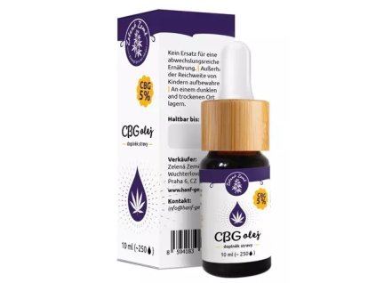 Zelená Země CBG konopný olej 5% 10 ml