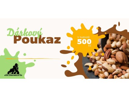 Dárkový elektronický poukaz 500 Kč