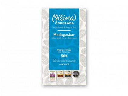 Míšina Čokoláda Mléčná čokoláda 50% Madagaskar 50 g