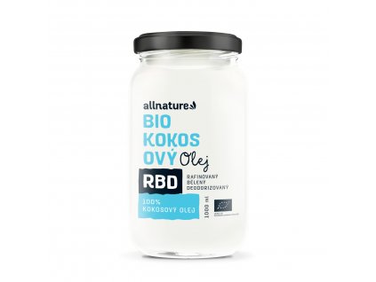 Allnature RBD Kokosový olej BIO - bez vůně 1000 ml