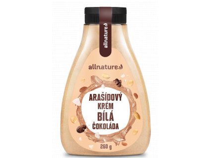 Allnature Arašídový krém s bílou čokoládou 260 g