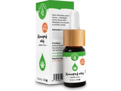 Zelená Země CBD Konopný olej 20%, 10 ml