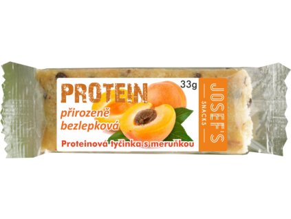 Josef's snacks Proteinová tyčinka s meruňkou bez lepku 33 g