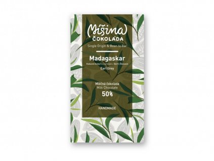 Míšina Čokoláda Mléčná čokoláda 50 % Madagaskar - Earl grey 50 g
