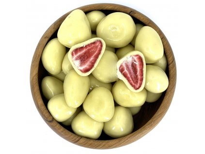 Zdravoslav Mrazem sušené jahody v bílé čokoládě 250 g
