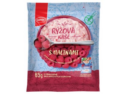 Semix Rýžová kaše s malinami bez lepku 65g