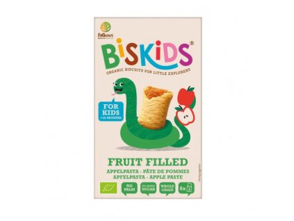 Biskids Sušenky měkké dětské s jablečným pyré bez přidaného cukru BIO 36M+ 150 g