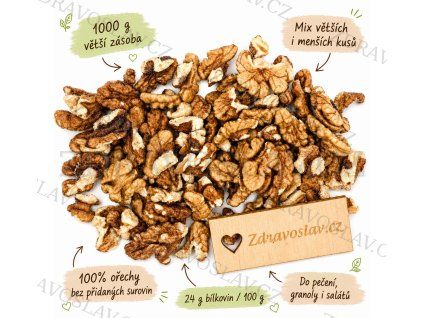 Zdravoslav Vlašské ořechy MIX 1000 g