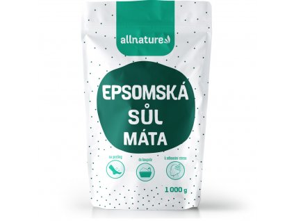 Allnature Epsomská sůl Máta 1000 g