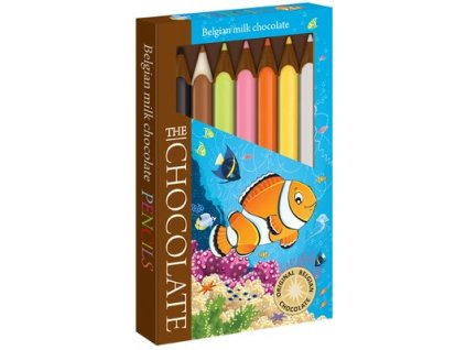 The Chocolate Čoko pastelky mléčné - motiv ryby 100 g