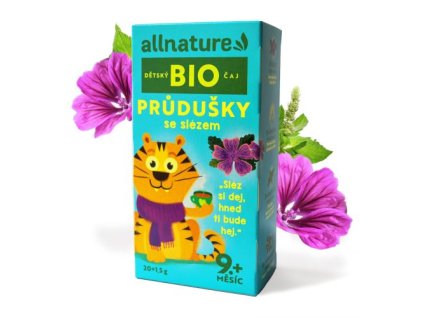 Allnature Čaj dětský průdušky se slézem BIO 30 g