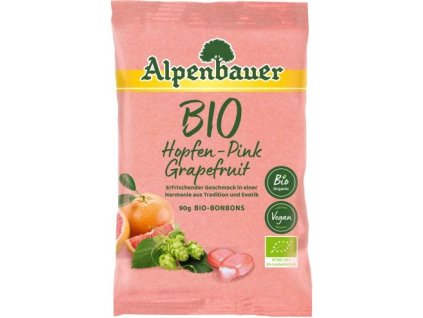 Alpenbauer Přírodní bonbóny Chmel - růžový grapefruit BIO 90 g