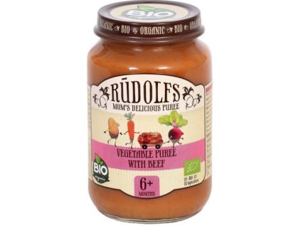 Rudolfs Zelenina s hovězím masem BIO 190 g