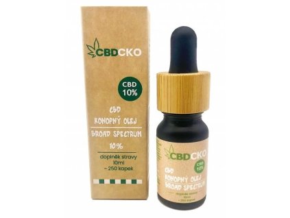 CBDCKO CBD olej 10% broad spectrum 10 ml