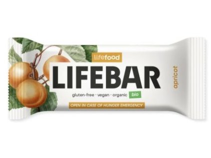 Lifebar Tyčinka meruňková BIO RAW 40 g