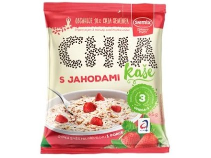 Semix Vícezrnná chia kaše jahody a smetana 65 g