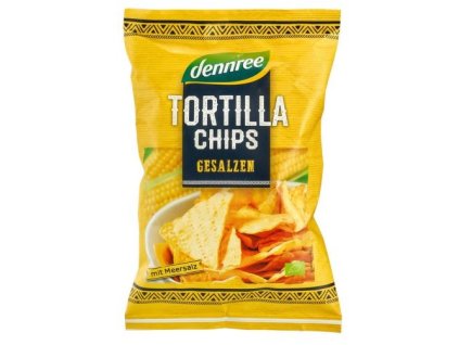 Dennree Tortilla chipsy slané BIO 125 g