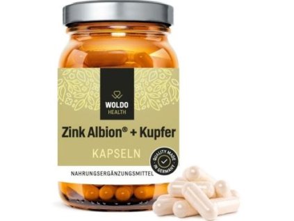 Allnature WoldoHealth Zinek s mědí 90 kapslí