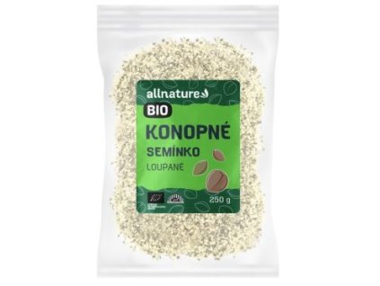 Allnature Konopné semínko loupané BIO RAW 250 g