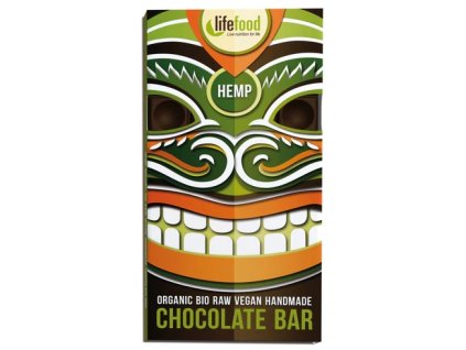 Lifefood Čokoláda z nepraženého kakaa s konopnými semínky BIO 70 g