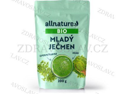 Allnature Mladý ječmen prášek BIO 200 g