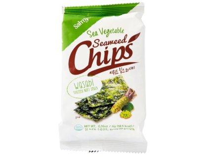 Sahmyookfoods Mořské řasy Snack pražené Nori s příchutí Wasabi 4 g