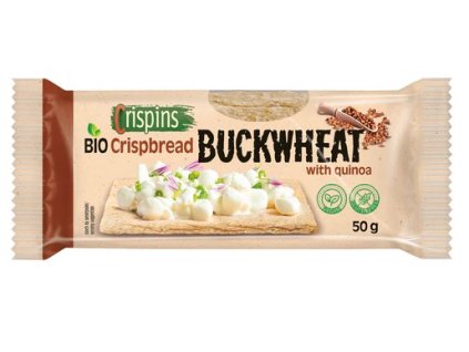 Extrudo Chlebíček pohankový s quinoou Crispins 50 g BIO
