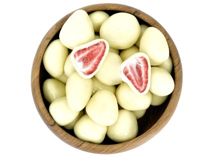Zdravoslav Mrazem sušené jahody v bílé čokoládě 500 g