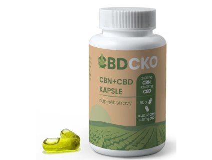 CBDCKO Konopné kapsle 2v1 s CBD + CBN 60 ks 4800 mg