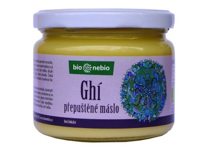 Bio nebio Máslo přepuštěné ghí ČESKÉ BIO 330 ml