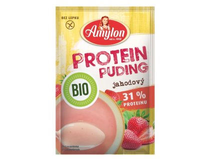 Amylon Pudink jahodový proteinový bezlepkový BIO 45 g