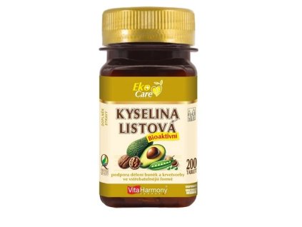VitaHarmony Kyselina listová (methylfolát) Bioaktivní 400 µg Eko 200 tablet
