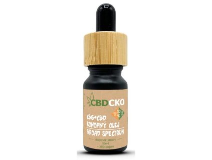 CBDCKO Konopný olej 15% CBG + 15% CBD broad spectrum 30% 10ml