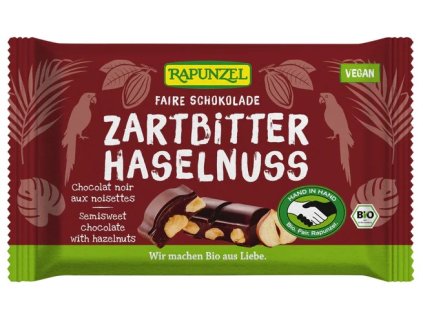 Rapunzel Čokoláda hořká s lískovými oříšky BIO 100 g