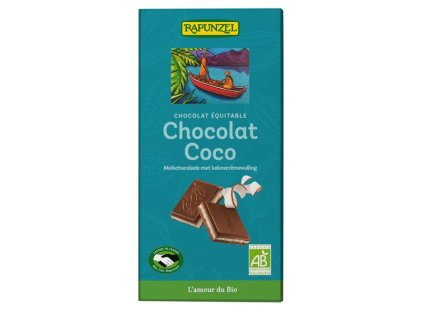 Rapunzel Čokoláda mléčná kokos BIO 100 g
