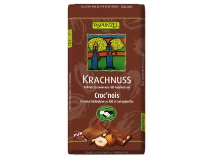Rapunzel Čokoláda mléčná s celými oříšky BIO 100 g
