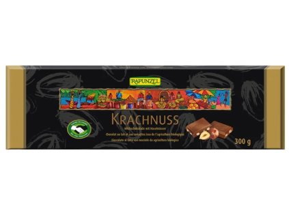 Rapunzel Čokoláda mléčná s lískovými oříšky BIO 300 g